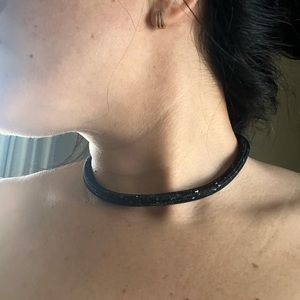Swarovski stardust wrap bracelet/choker in black